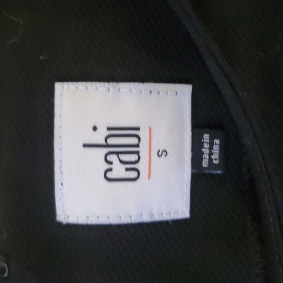 CAbi #3232 Ponte Knit In Black Utility Top Size S - Picture 7 of 10